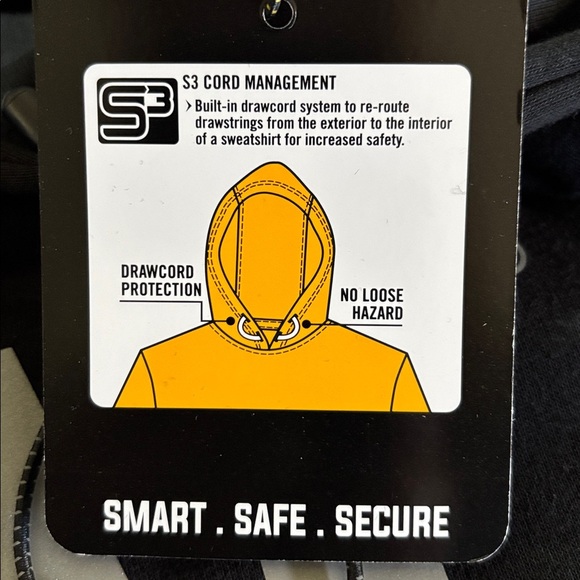 CAT H2O Water Resistant pullover hoodie,pouch pocket reflective,fleece lined - Picture 12 of 13